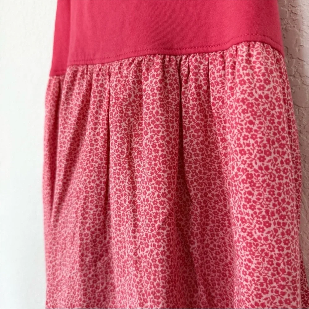 GAP • Girls S 6-7 Pink Ditsy Floral Strappy Back Maxi Sundress